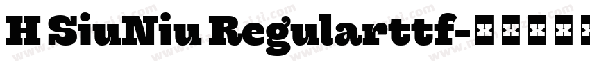 H SiuNiu Regularttf字体转换